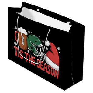 Grand Sac Cadeau Football de Noël C'est la Saison Sport Fête