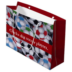 Grand Sac Cadeau Footballeurs de fouille de poussins