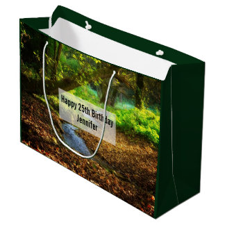 Grand Sac Cadeau Forest Creek Belle nature Photo Anniversaire