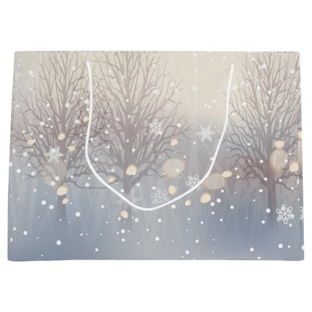 Grand Sac Cadeau foret enneiger  (Devant)