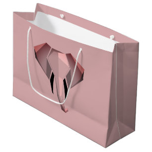 Grand Sac Cadeau Formes simples Géométrie Tête d'éléphant