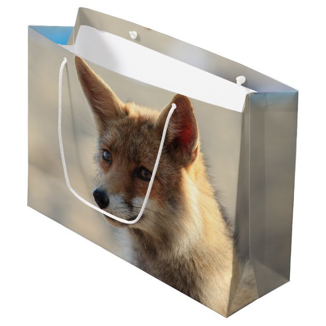 Grand Sac Cadeau Fox (Devant Angle)
