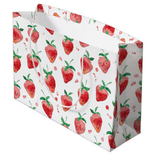 Grand Sac Cadeau Fraise