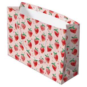 Grand Sac Cadeau Fraise