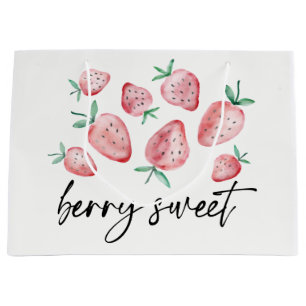 Grand Sac Cadeau Fraise Faveur Berry Sweet Farmers Market Party