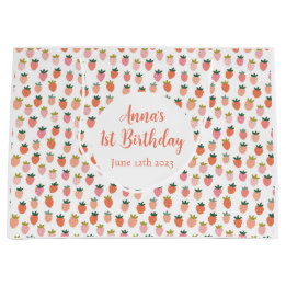 Grand Sac Cadeau Fraise mignonne