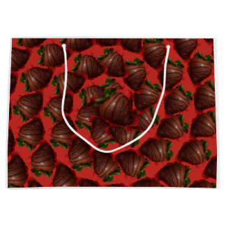 Grand Sac Cadeau Fraises recouvertes de chocolat