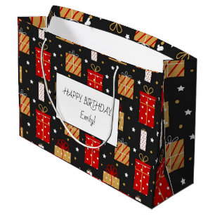 Grand Sac Cadeau FRIENDS tv show Birthday Watercolor photo collage