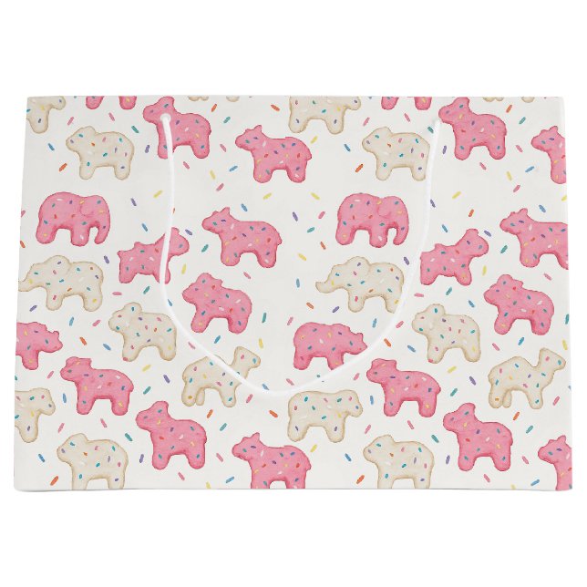 Grand Sac Cadeau Frosted Circus Animal Cookie (Devant)