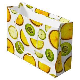 Grand Sac Cadeau Fruits d'agrumes frais -