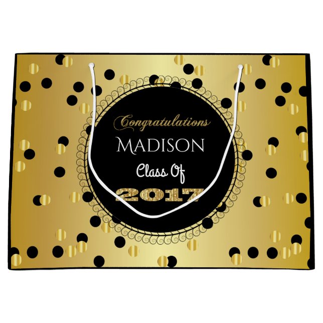 Grand Sac Cadeau Fun & Elegant 2017 Graduation (Devant)