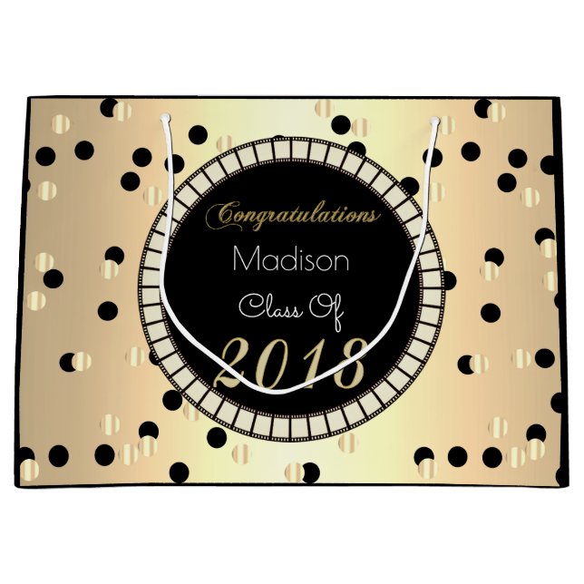 Grand Sac Cadeau Fun & Elegant 2018 Graduation (Devant)