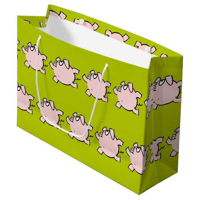 Grand Sac Cadeau Funny 6 Cartoon Cochon Nouveau bébé Choisir la cou