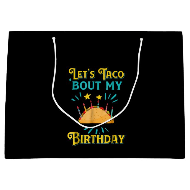 Grand Sac Cadeau Funny Birthday Lets (Devant)