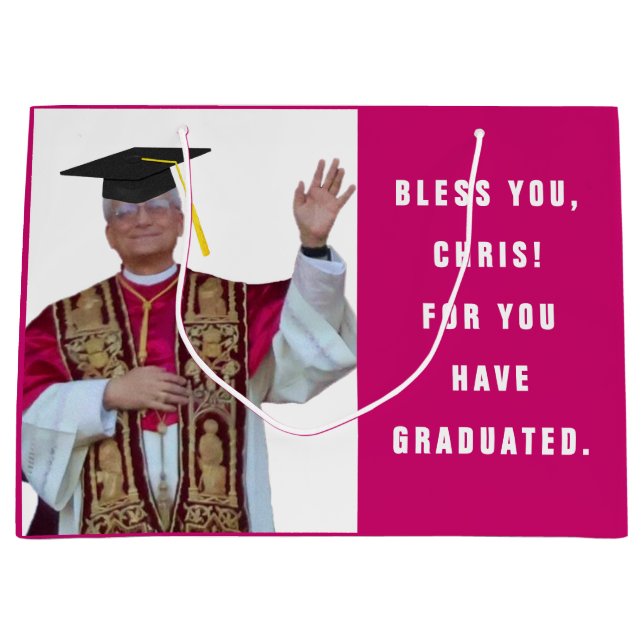 Grand Sac Cadeau Funny Catholic School Graduation (Devant)