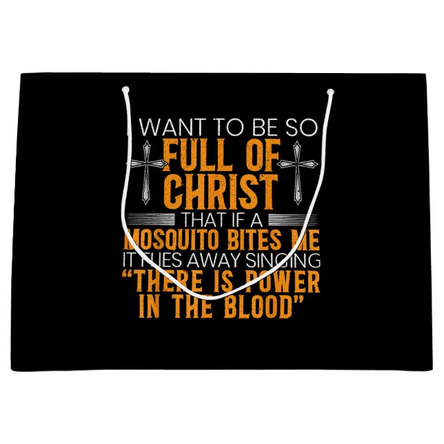 Grand Sac Cadeau Funny Christian Religious Servant of God Faithful (Devant)