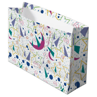Grand Sac Cadeau Galaxie Arcade 90s - Blanc