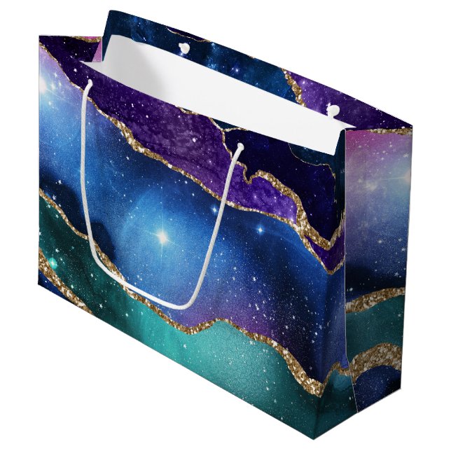 Grand Sac Cadeau Galaxy Agate Series Design (Devant Angle)