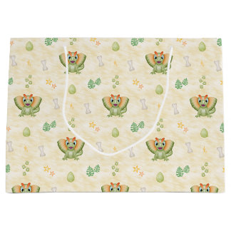 Grand Sac Cadeau Garçons mignons Dino Anniversaire Dinosaure