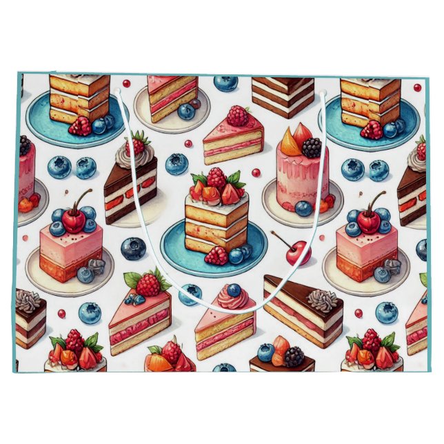 Grand Sac Cadeau Gâteau sur ton visage (Dos)