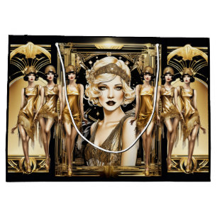 Grand Sac Cadeau Gatsby super gatsby fille cheveux blonde 1920's pa