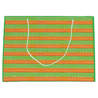 Grand Sac Cadeau Geometric Tribal Retro Mid-Century Modern Pattern
