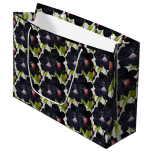 Grand Sac Cadeau Georgia O'Keefe 1925 Pétunias noir et pourpre
