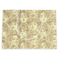 Gibson fille victorienne motif sepia or