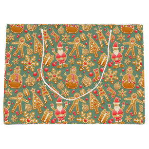 Grand Sac Cadeau Ginger Bread Man Motif National Gingerpain Day