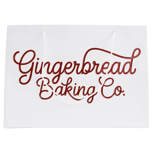 Grand Sac Cadeau Gingerbread Baking Co Noël  (Devant)