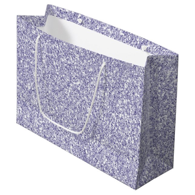 Grand Sac Cadeau Glam Lavender Lilac Purple Parties scintillant     (Devant Angle)