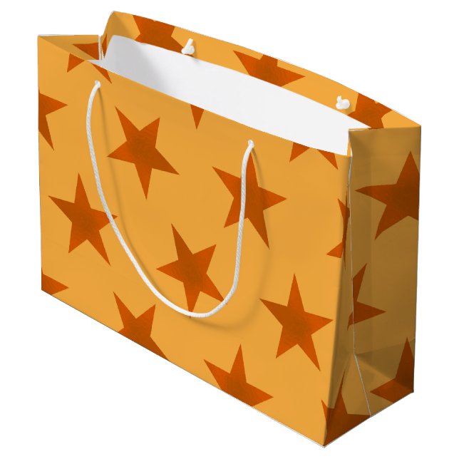 Grand Sac Cadeau Golden Stars Motif 2 (Dos Angle)
