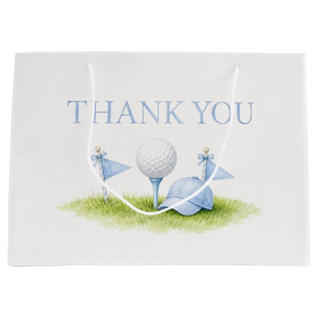 Grand Sac Cadeau Golf bébé garçon Merci  (Devant)