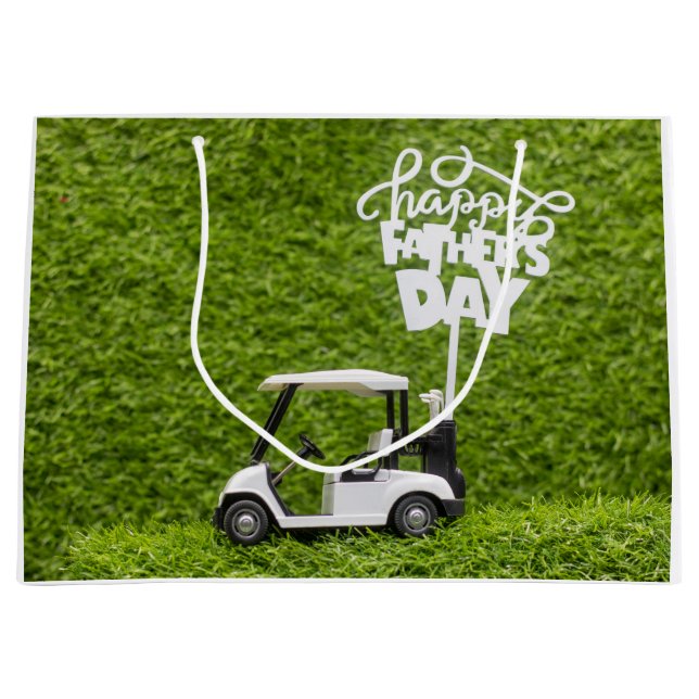 Grand Sac Cadeau Golf Papa sur Fête des pères cadeau pour papa (Devant)