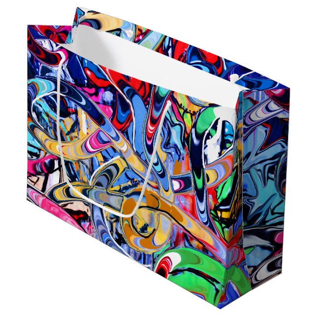 Grand Sac Cadeau Graffiti (Devant Angle)