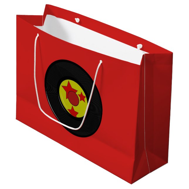 Grand Sac Cadeau Grand, disque de vinyle (Devant Angle)