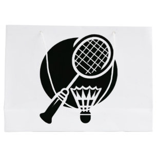 Grand Sac Cadeau Graphique de badminton