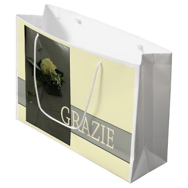 Grand Sac Cadeau Grazie La Sposa di Sabbia Mariage Faveur (Devant Angle)