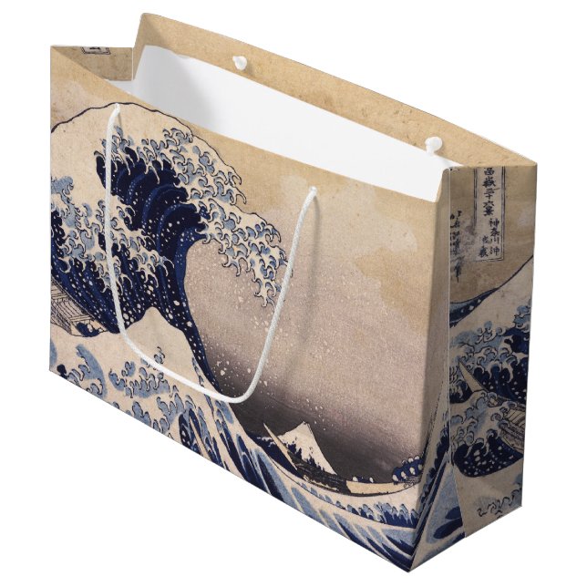 Grand Sac Cadeau Great Wave Off the Coast of Kanagawa by Hokusai (Devant Angle)