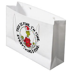 Grand Sac Cadeau Grinch Tout va bien