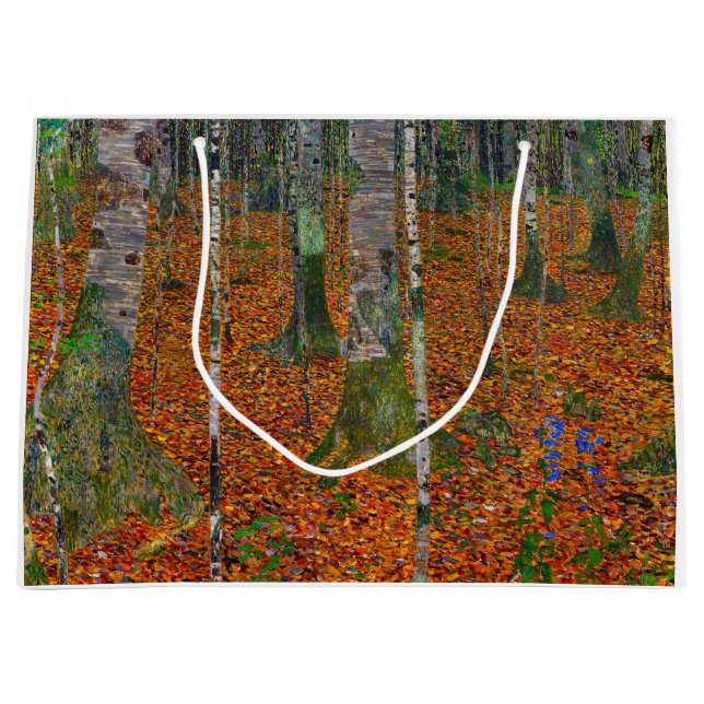 Grand Sac Cadeau Gustav Klimt - Bois de bouleau (Devant)