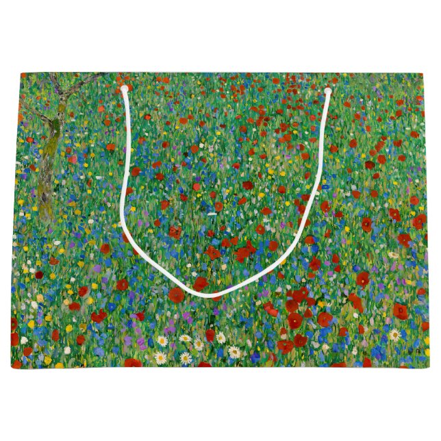 Grand Sac Cadeau Gustav Klimt - Champ de pavot (Devant)