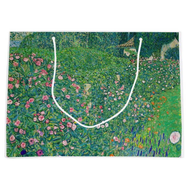Grand Sac Cadeau Gustav Klimt - Paysage du jardin italien (Devant)