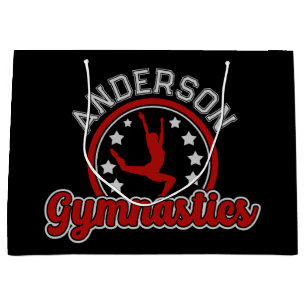 Grand Sac Cadeau Gymnastique AJOUTER NOM Gymnaste Saut au sol Athlè
