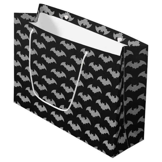 Grand Sac Cadeau Halloween chauve-souris (Devant Angle)