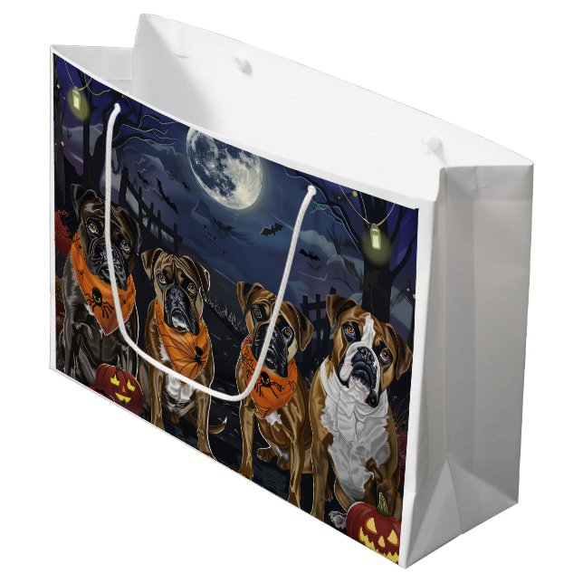 Grand Sac Cadeau Halloween Éffrayant (Devant Angle)