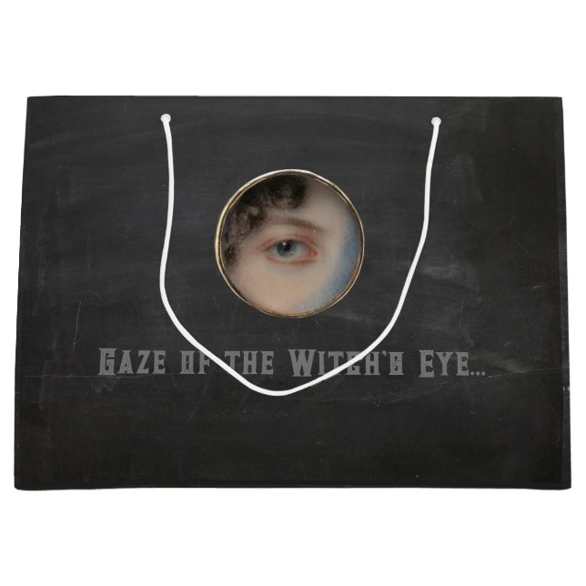 Grand Sac Cadeau Halloween Macabre Déplaisant Witch Eye (Devant)