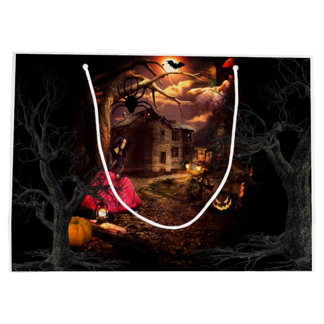 Grand Sac Cadeau Halloween Witchy (Dos)