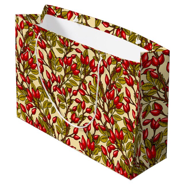 Grand Sac Cadeau hanches roses, rouge, vert, jaune (Dos Angle)