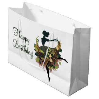 Grand Sac Cadeau Happy Birthday Ballerina